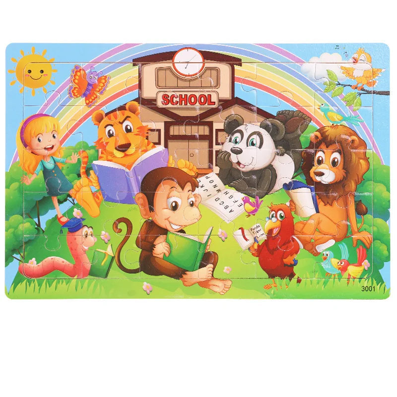 Puzzle 3D en bois – Cartoon