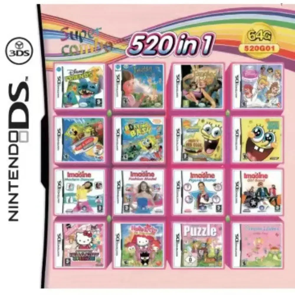 Cartouche Jeu NDS/3DS – Compilation 510 en 1