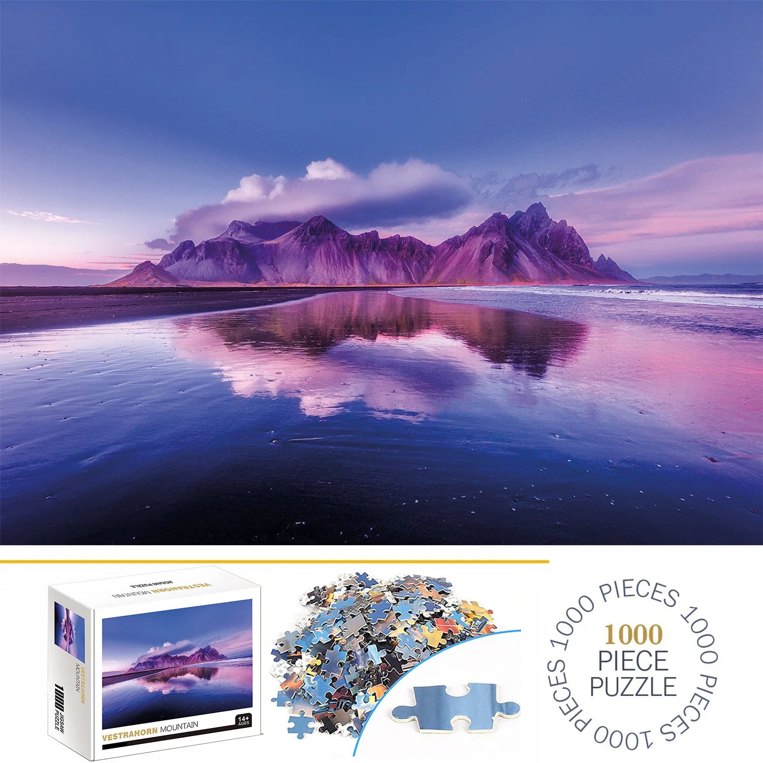 Puzzle 1000 pièces – Montagne Vestrahorn